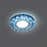 Gauss Светильник Backlight BL036 Кругл. Черный/Кристалл/Хром, Gu5.3, LED 4100K BL036 - фото 11975