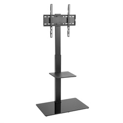 Напольная стойка с кронштейном для телевизора 32"-55" дюймов с дополнительной полкой для медиаоборудования серия Profi Rexant 38-0317 - фото 122219