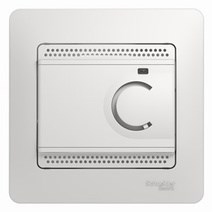GLOSSA ТЕРМОСТАТ электронный теплого пола с датчиком, 10A, БЕЛЫЙ - фото 12401