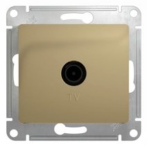 GLOSSA TV РОЗЕТКА проходная 4DB, ТИТАН - фото 12554
