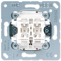 Механизм выключателя управления жалюзи клавишный, 10 А / 250 В Jung A500 Белый 509VU - фото 14927