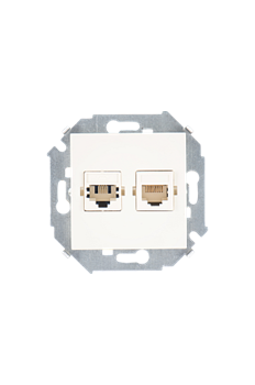 Simon 15 Бежевая Розетка ТЛФ + комп RJ11+RJ45 кат.5е - фото 23432