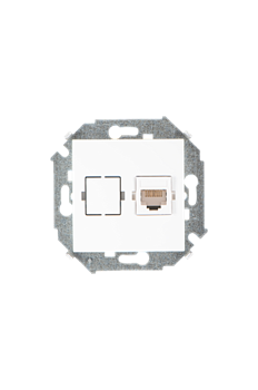 Simon 15 Белая Розетка компьютерная 1-ая RJ45 кат.5е - фото 23435