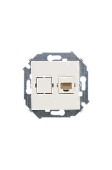 Simon 15 Бежевая Розетка компьютерная 1-ая RJ45 кат.5е - фото 23436