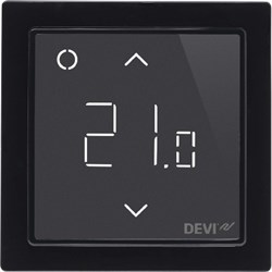 Devi Smart Черный Терморегулятор интеллектуальный с Wi-Fi, 16А (140F1143) - фото 31593