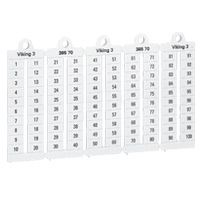 Листы с этикетками для клеммных блоков Viking 3 - горизонтальный формат - шаг 6 мм - цифры от 21 до 30 - фото 31883