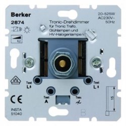 2874 Поворотный диммер Tronic с "Soft"-регулировкой  Домашняя электроника Berker - фото 32238