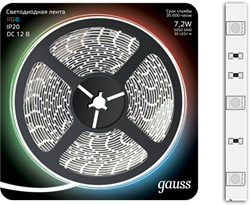 Лента LED 5050-SMD 7.2W 12V DC RGB (блистер 5м) - фото 34528
