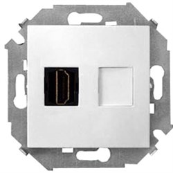 Simon 15 Белая Розетка HDMI, аудио/видео, v1.4, тип А - фото 36251