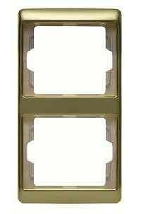 Рамка двойная Arsys, для вертикального монтажа, золотой матовый 13240002 - фото 40531