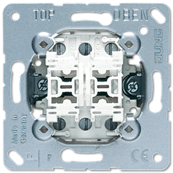 JUNG Кнопка сдвоенная без фиксации 10Аx250V (539U) - фото 41500