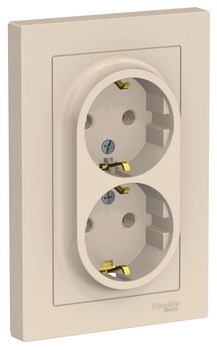 Розетка двойная с заземлением ATN000224 Schneider Electric - фото 44979