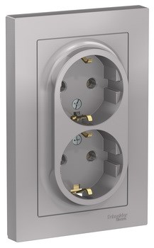 Розетка двойная с заземлением ATN000324 Schneider Electric - фото 45051