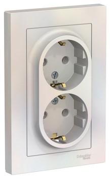Розетка двойная с заземлением ATN000424 Schneider Electric - фото 45121