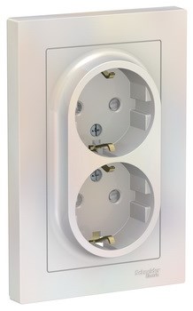 Розетка двойная со шторками с заземлением ATN000426 Schneider Electric - фото 45123