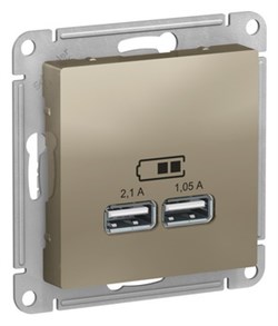 Розетка 220 с USB 1 портом 5B|2100 мА ATN000533 Schneider Electric - фото 45185