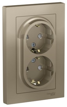 Розетка двойная со шторками с заземлением ATN000526 Schneider Electric - фото 45191