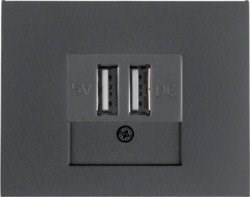 usb зарядка | розетка 260205 | 10357006 Berker - фото 48497