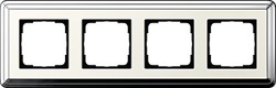 Рамка Gira ClassiX четырехместная Хром-кремовый 0214643 - фото 5404