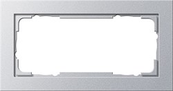 Установочные рамки без серединной перемычки, обладающие повышенной прочностью двухместные Gira E2 Алюминий - фото 5828