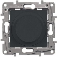 Legrand Etika антрацит светорегулятор поворотный, 300Вт, без нейтрали 672619 - фото 61826