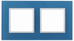 2 постовая рамка голубой ЭРА Элеганс 14-5102-28 - фото 62428