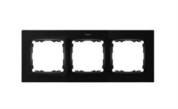 Simon S82 Concept Матовый черный, Рамка на 3 поста - фото 62640