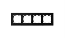 Simon S82 Concept Матовый черный, Рамка на 4 поста - фото 62641