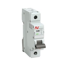 Автоматический выключатель EKF AV-10 AVERES 20А 1п mcb10-1-20D-av, D, 10кА - фото 63616