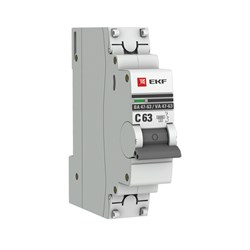 Автоматический выключатель EKF ВА 47-63 PROxima 63А 1п mcb4763-6-1-63C-pro, 6кА, C - фото 63755