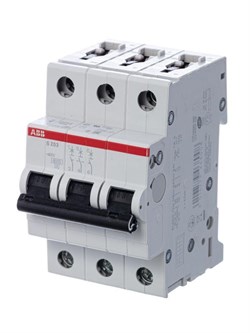 Автоматический выключатель ABB S203 16А 3п 2CDS253001R0161, 6кА, D, S203-D16 - фото 64964