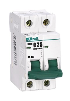 Автоматический выключатель DEKraft ВА-103 6А 2п 12221DEK, 6кА, B - фото 65323