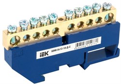 Шина нулевая IEK ШНИ-8х12-10-Д-С YNN10-812-10D-K07, на DIN-изоляторе - фото 67591