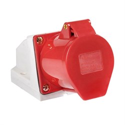 Розетка наружн. уст. 32А 380В 3P+РЕ IP44 (124) EKF ps-124-32-380 - фото 68007