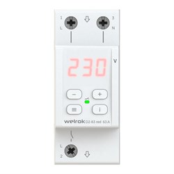 Welrok D2-63 red Реле напряжения 63 А (max 80 A) 13 900 ВА - фото 68479