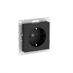 Systeme Electric AtlasDesign Карбон Розетка с заземлением, 16А, мех., быстрозажим. клем. - фото 68485