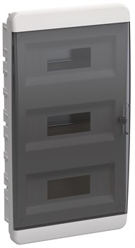 IEK TEKFOR Корпус пласт. ЩРВ-П-36 IP41 черн. прозр. дверь - фото 68490