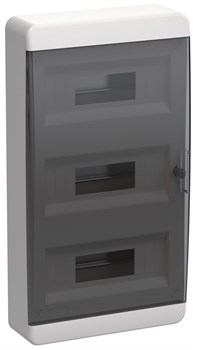 IEK TEKFOR Корпус пласт. ЩРН-П-36 IP41 черн. прозр. дверь - фото 68491