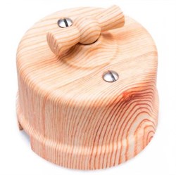 Bironi Лизетта пластик карельская сосна выключатель проходной 1-клавишный B1-201-13 - фото 69974