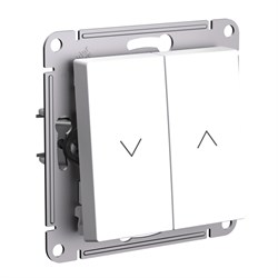 Systeme Electric AtlasDesign белый выключатель 2-клавишный жалюзи, 10А, механизм ATN000119 - фото 70627
