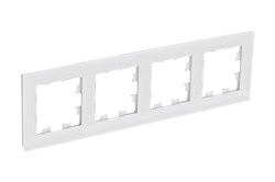 Systeme Electric AtlasDesign Nature натуральное стекло белый рамка 4-ая ATN360104 - фото 70630