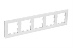 Systeme Electric AtlasDesign Nature натуральное стекло белый рамка 5-ая ATN360105 - фото 70638