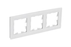 Systeme Electric AtlasDesign Nature натуральное стекло белый рамка 3-ая ATN360103 - фото 70671