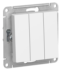 Systeme Electric AtlasDesign Лотос Выключатель 3-клавишный, сх.1+1+1, 10АХ, механизм ATN001331 - фото 70687