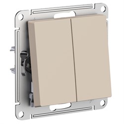 Systeme Electric AtlasDesign песочный переключатель 2-клавишный, сх.6/2, 10АХ, механизм ATN001265 - фото 70884