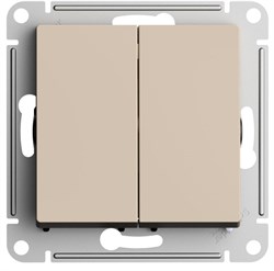 Systeme Electric AtlasDesign песочный переключатель 2-клавишный перекрестный, 2 x сх. 7, 10АХ, механизм ATN001273 - фото 70898