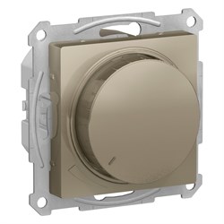 Systeme Electric AtlasDesign шампань светорегулятор (диммер) повор-нажим, LED, RC, 400Вт, механизм ATN000523 - фото 70914