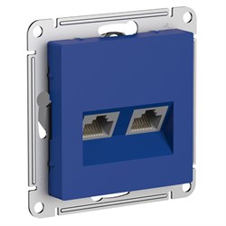 Systeme Electric AtlasDesign аквамарин розетка двойная компьютерная RJ45+RJ45, кат.5E, механизм ATN001185 - фото 70983