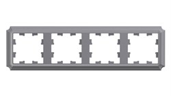 Systeme Electric AtlasDesign Antique сталь рамка 4-ая, универсальная ATN100904 - фото 71156