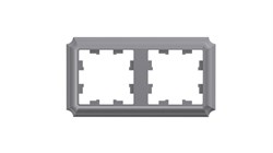 Systeme Electric AtlasDesign Antique сталь рамка 2-ая, универсальная ATN100902 - фото 71196